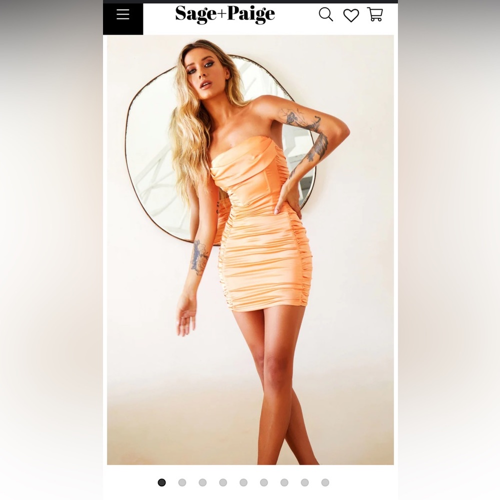 Satin corset mini dress